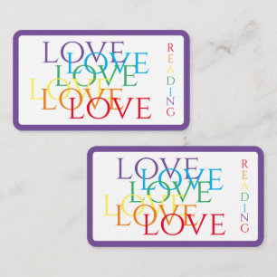 Cartão De Notas Indicador de LOVE RAINBOX - Placa 3,5x2 / Roxo