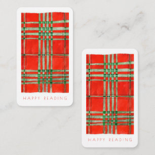 Cartão De Notas Indicador SCOTT TARTAN RED - Placa 3.5x2 + Texto