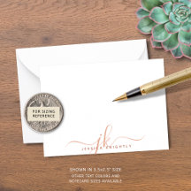 Iniciais de Script do Monograma Moderno Terracotta