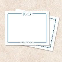 Iniciais do casal Novos Marinho Azul Obrigado