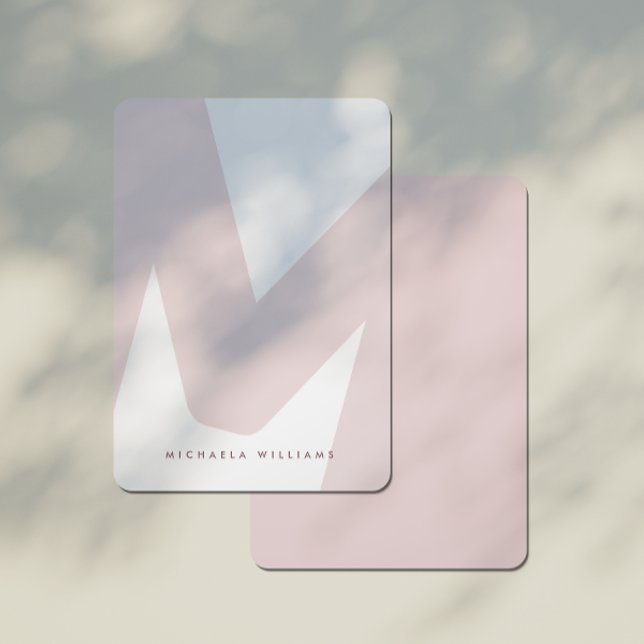 Cartão De Notas Inicial e Nome Hiperdimensionado Moderno Nota C (Criador carregado)