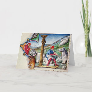 Cartão De Notas Inicial historiada 'L'