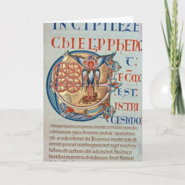 Cartão De Notas Initial Letter 'E' Et factum est (Frente)