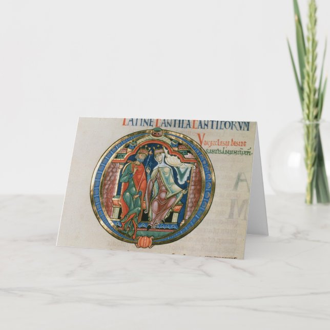 Cartão De Notas Initial letter 'O' Osculatur me - Let me kiss (Frente)