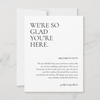 Cartão De Notas Inserir Bag de Boas-vindas