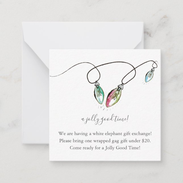 Cartão De Notas Inserir Detalhes do Intercâmbio de Presente (Frente)