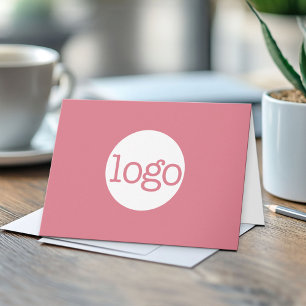 Cartão De Notas Insira seu logotipo na frente - Código QR na parte