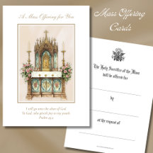 Intenções de Oferta da Missa Católica Lembrança