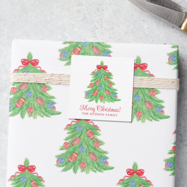 Cartão De Notas Invólucro de doação da árvore de futebol Watercolo (Criador carregado)