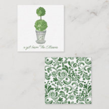 Invólucro de Ofertas Topiárias Monograma com Aquar