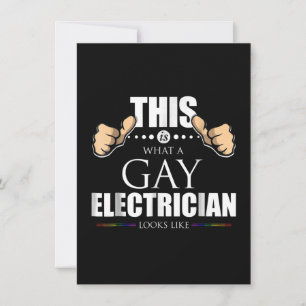 Cartão De Notas Isto É Como Um Eletricista Gay Parece LGBT