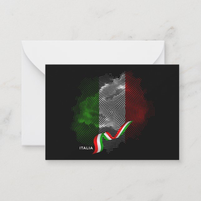 Cartão De Notas Italian flag (Frente)