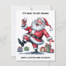 Cartão De Notas It's Okay To Get Drunk™ Flat Note Card