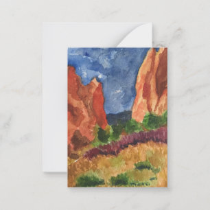 Cartão De Notas Jardim de Colorado dos Deuses Aquarela