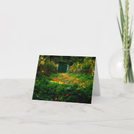 Cartão De Notas Jardim de Monet, Giverny, França no outono