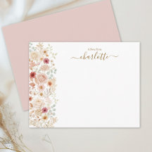 Jardim de Rosas em Aquarela Monograma Floral Elega