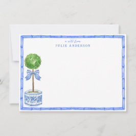 Cartão De Notas Jardim Tópico de Bambu | Chinoiserie