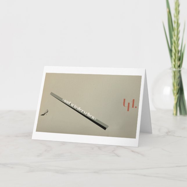 Cartão De Notas Jeanne: Auf Wiedersehen (Frente)