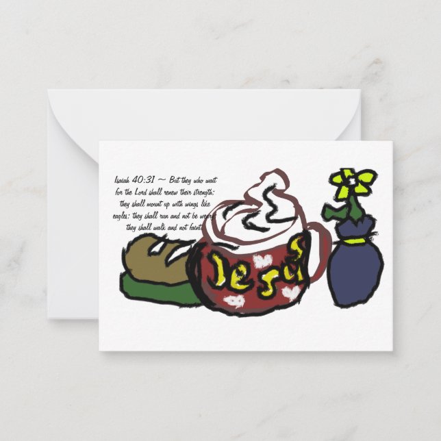 Cartão De Notas Jesus asa (Frente)