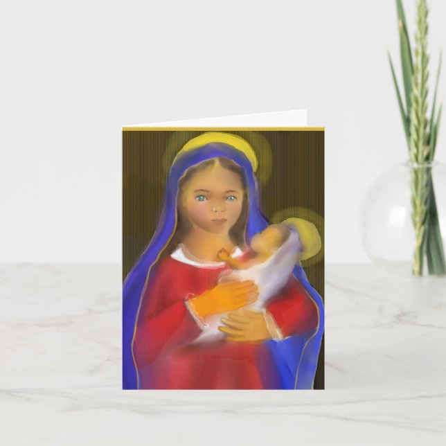 Cartão De Notas Jesus Com Maria (Frente)