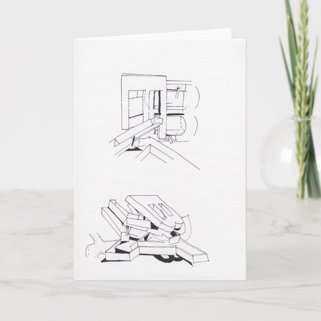 Cartão De Notas Jogos do prédio com cartas Desenho 8 (Frente)