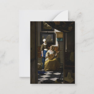 Cartão De Notas Johannes Vermeer - A Carta do Amor