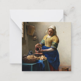 Cartão De Notas Johannes Vermeer - A Milkmaid