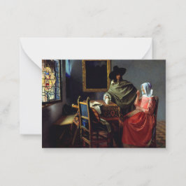 Cartão De Notas Johannes Vermeer - O Vidro do Vinho