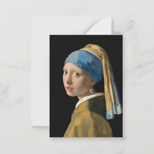 Cartão De Notas Johannes Vermeer - Rapariga com um Ouriço de Pérol (Frente)