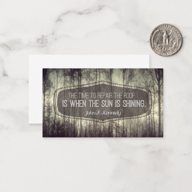 Cartão De Notas John Fitzgerald Kennedy Reparo Inspiracional de Co (Frente/Verso In Situ)