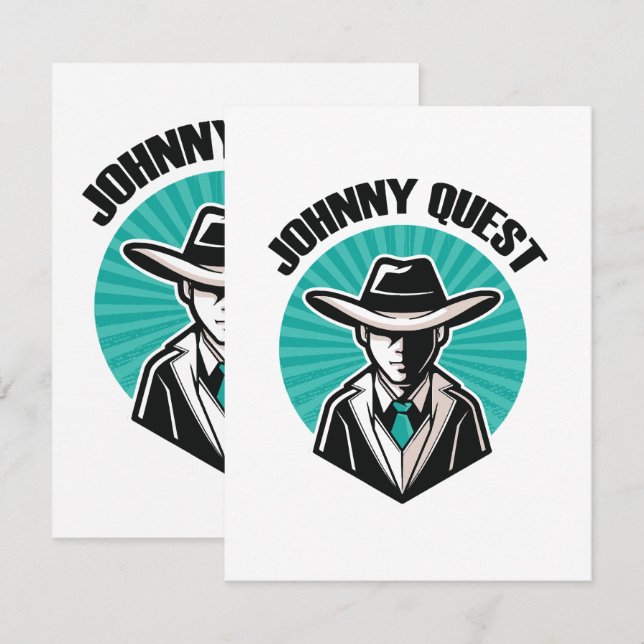 Cartão De Notas Jonny Quest (Frente/Verso)