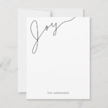 Joy Modern Script Natal Preto e Branco