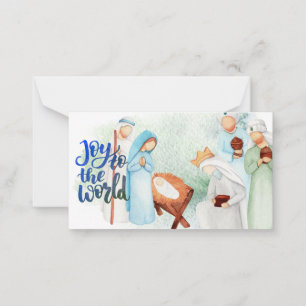 Cartão De Notas Joy To The World Natividade Note Card