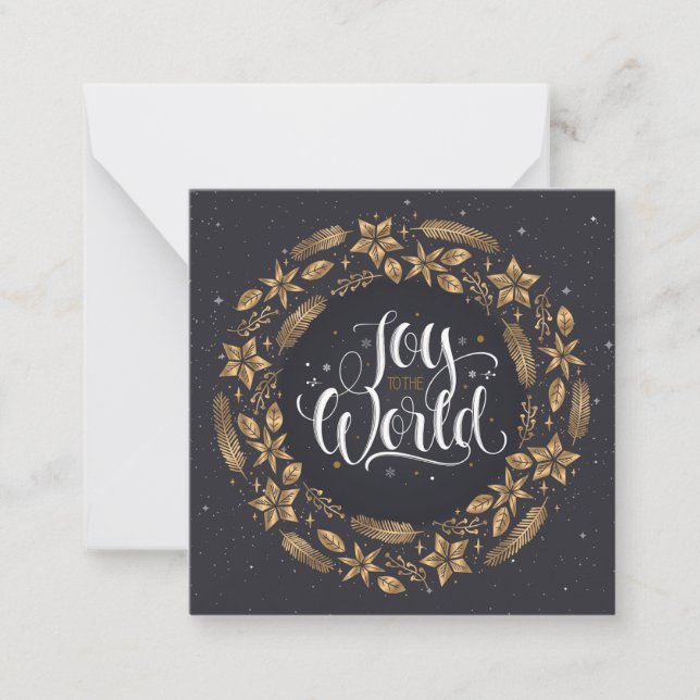 Cartão De Notas Joy To The World Ornament (Frente)
