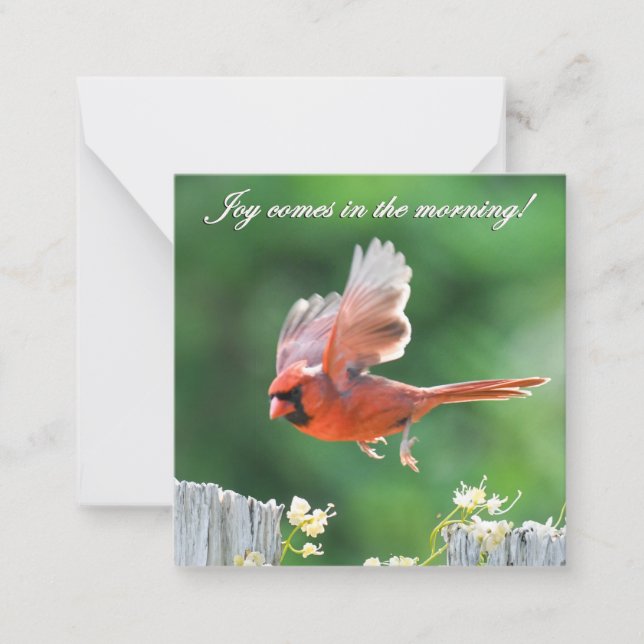 Cartão De Notas Joy vem no Notecard da Manhã (Frente)
