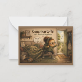 Cartão De Notas Kartöffelchen im Wohnzimmer – Grußkarte