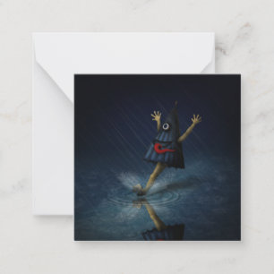 Cartão De Notas Kasa Obake Japonês Umbrella Ghost Day Rainy