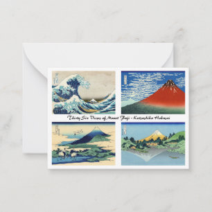 Cartão De Notas Katsushika Hokusai - 36 visualizações do Monte Fuj