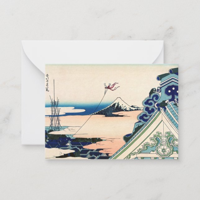 Cartão De Notas Katsushika Hokusai - Templo Asakusa Honganji, Edo (Frente)