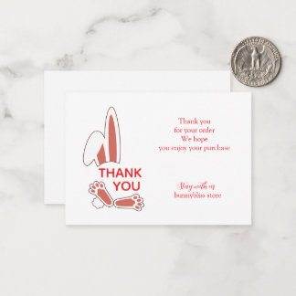 Cartão De Notas Kawaii Bunny Espia Obrigado