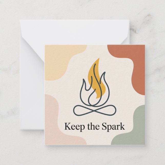 Cartão De Notas Keep The Spark (Frente)