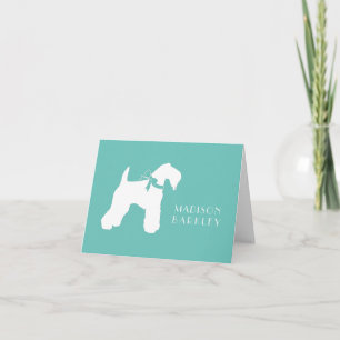 Cartão De Notas Kerry Blue Terrier Dog Puppy