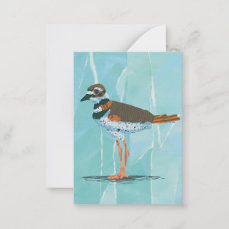Cartão De Notas Killdeer Bird Vazio Notecard