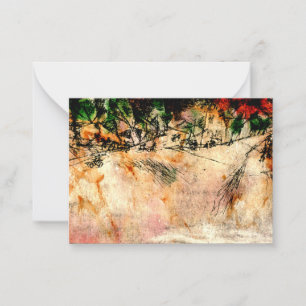 Cartão De Notas Klee - Junção rodoviária (desenho a carvão)