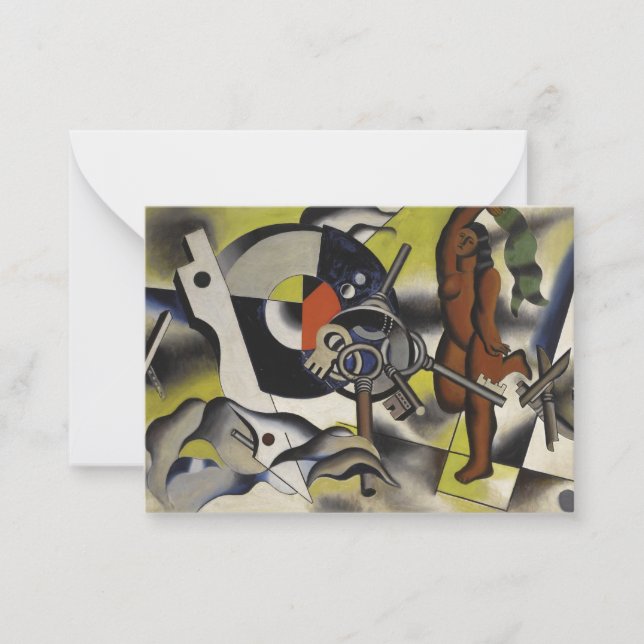 Cartão De Notas Klee - Mulher com Keys (Frente)