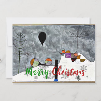 Cartão De Notas Klee - Winter Painting, Christmas greetings
