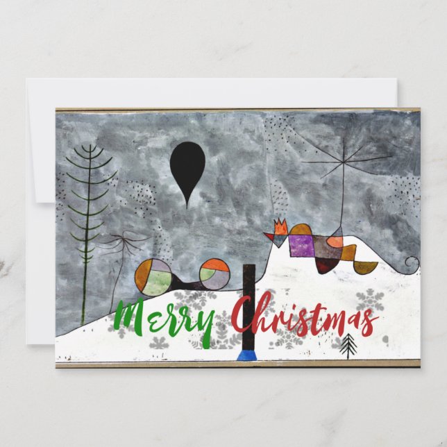 Cartão De Notas Klee - Winter Painting, Christmas greetings (Frente)