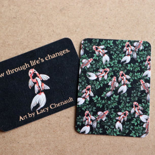 Cartão De Notas Koi Pond Fish Trabalho de arte