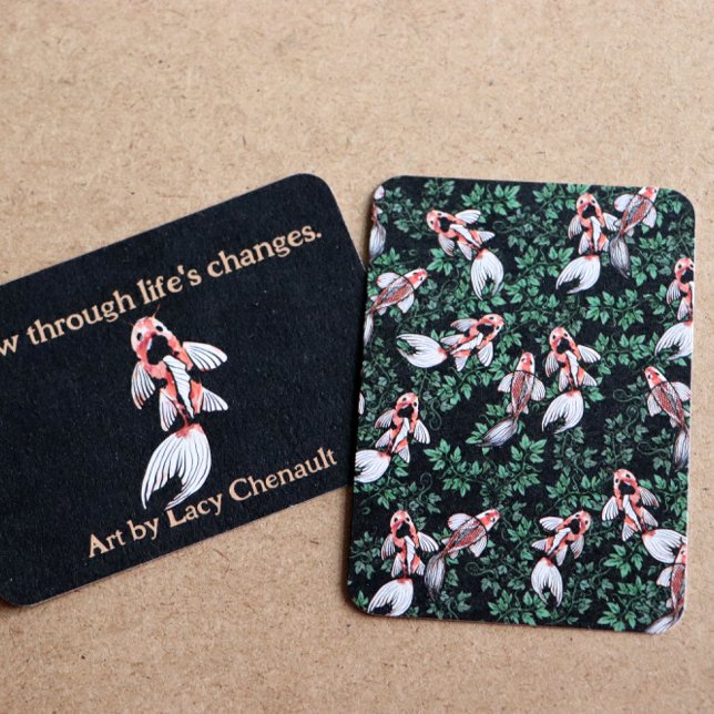 Cartão De Notas Koi Pond Fish Trabalho de arte (Criador carregado)