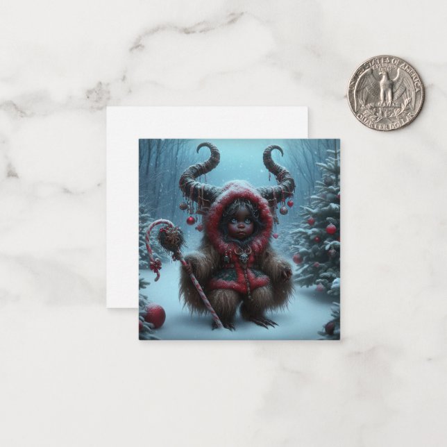 Cartão De Notas Krampus do Natal (Frente/Verso In Situ)